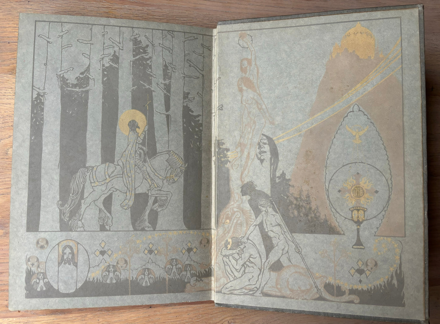 Willy Pogany PARSIFAL 1912 1st Ed THE HOLY GRAIL Gothic HARRAP Illustrations WAGNER