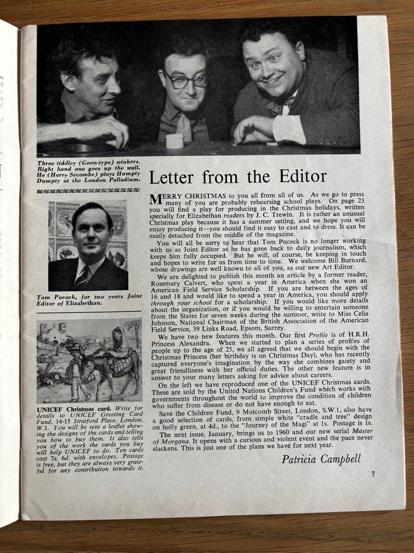 Susan Einzig ELIZABETHAN MAGAZINE Christmas 1959 Noel Streatfeild Brian Wildsmith