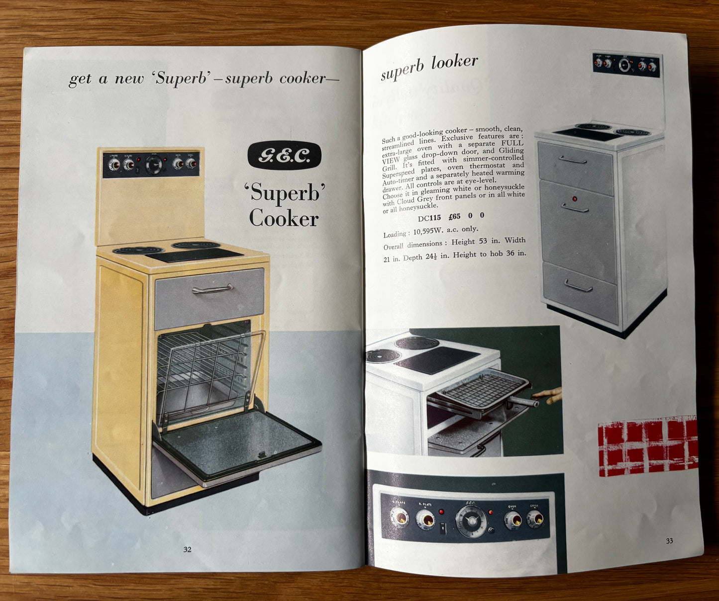1950’s LIVING ELECTRICALLY GEC Dorrit Dekk Electric Cookers Fridge Heaters CATALOGUE