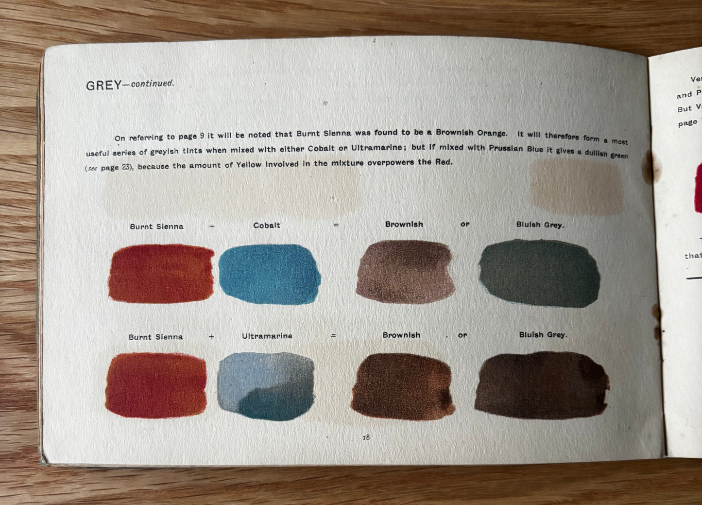 COLOUR MIXING BOOKLET Reeves and Sons 1917 3rd Ed WATERCOLOURS Dalston