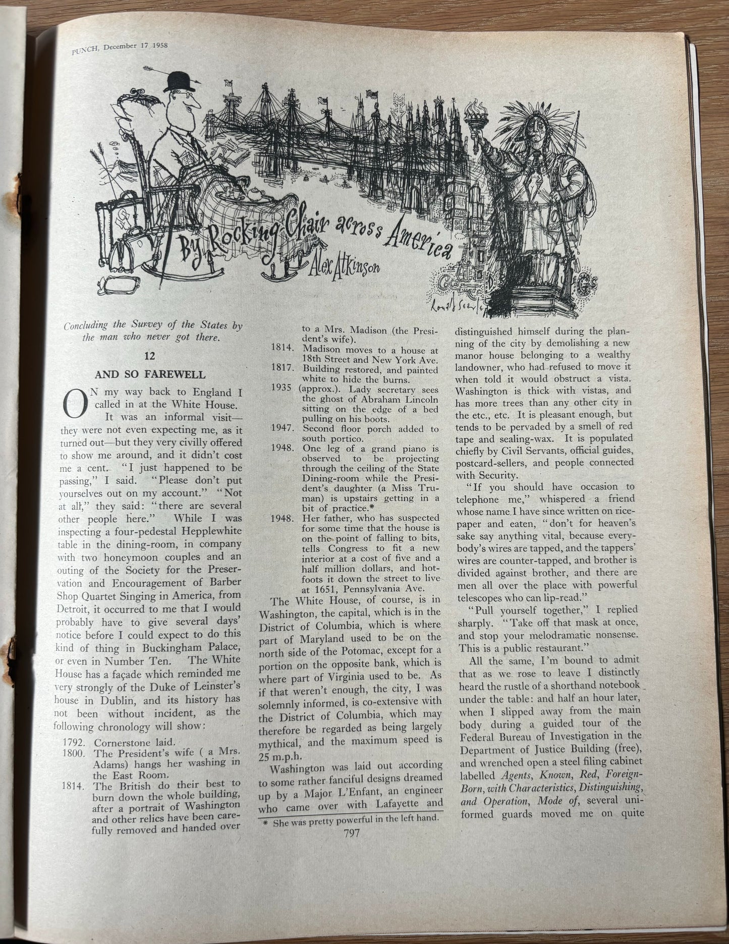 Ronald Searle PUNCH MAGAZINE December 17 1958 - transpontinebooks