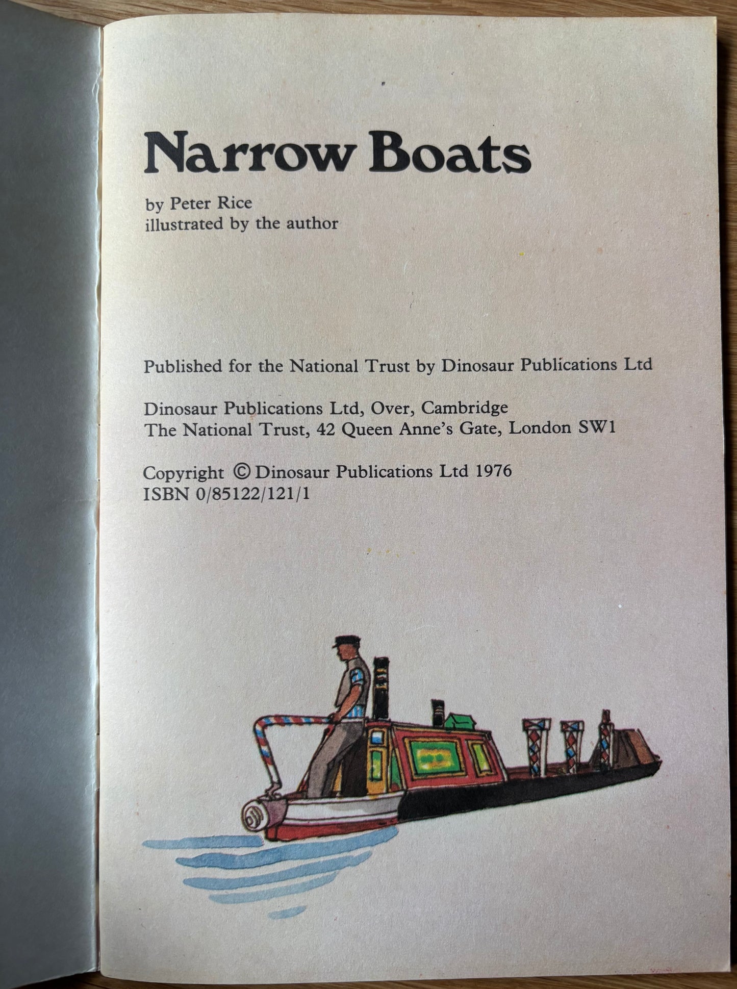 Peter Rice NARROW BOATS National Trust 1976 Dinosaur Publications ILLUSTRATED