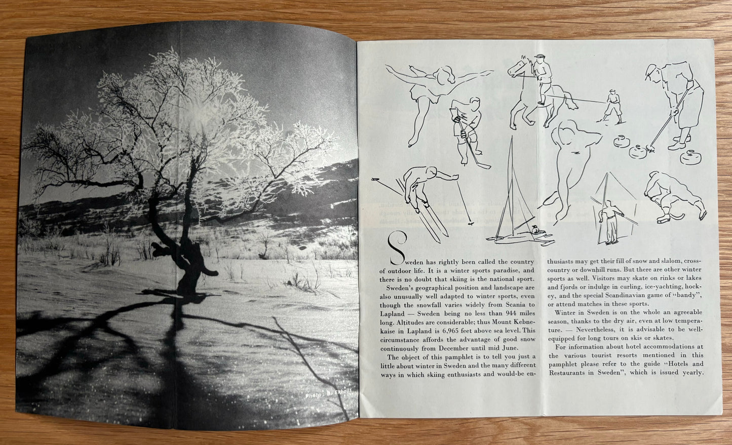 Vintage 1940’s WINTER IN SWEDEN Tourist Holiday Booklet Travel