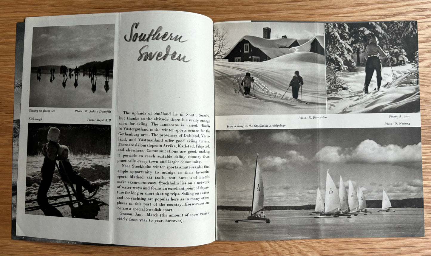 Vintage 1940’s WINTER IN SWEDEN Tourist Holiday Booklet Travel