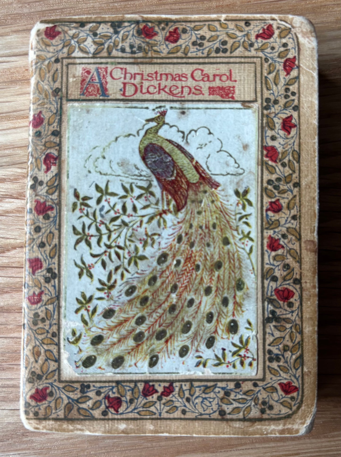 Miniature A CHRISTMAS CAROL Ghost Story CHARLES DICKENS Peacock Art Nouveau Siegle Hill