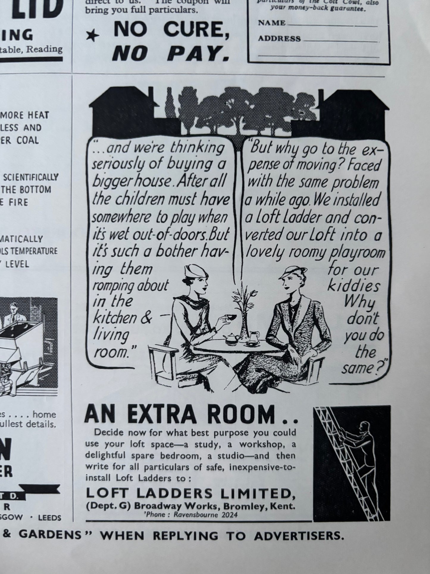 1930’s HOMES AND GARDENS Magazine December 1936 Illustrated ADVERTS