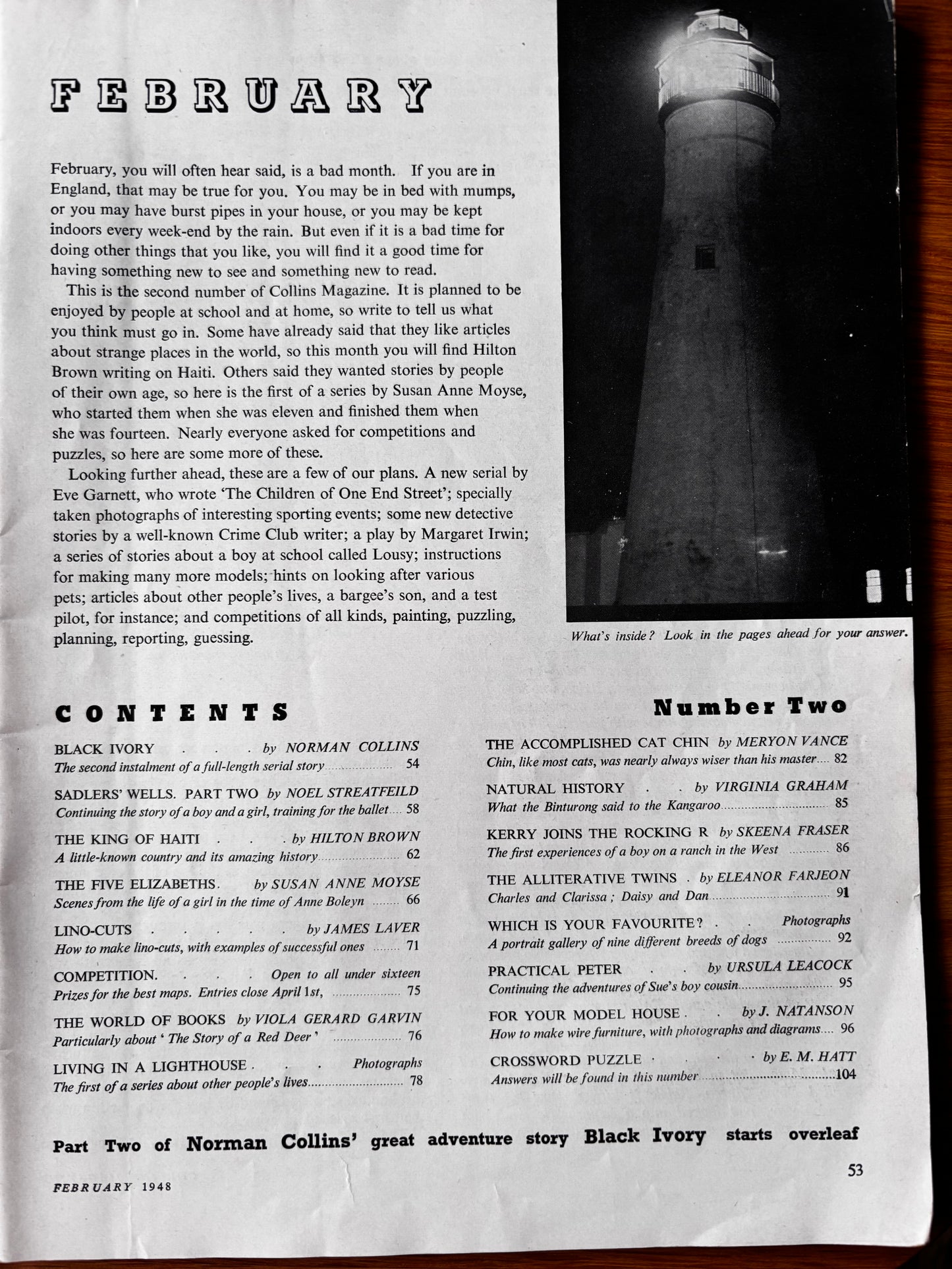 Susan Einzig COLLINS MAGAZINE February 1948 LINO CUTS Emmet Advert Ballet