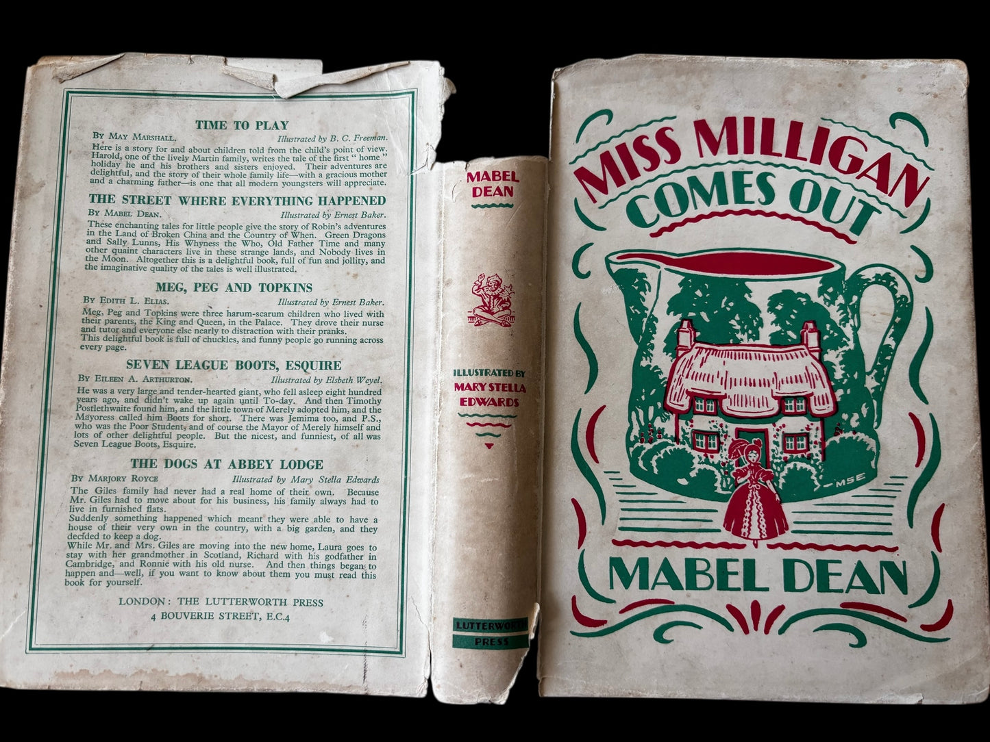 1930’s Mary Stella Edwards MISS MILLIGAN COMES OUT 1st DJ 1937 Lutterworth Press