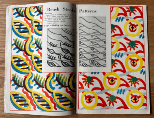 1950 ART AND CRAFT Lino Prints Paper Cuts MAGAZINE CHILD EDUCATION