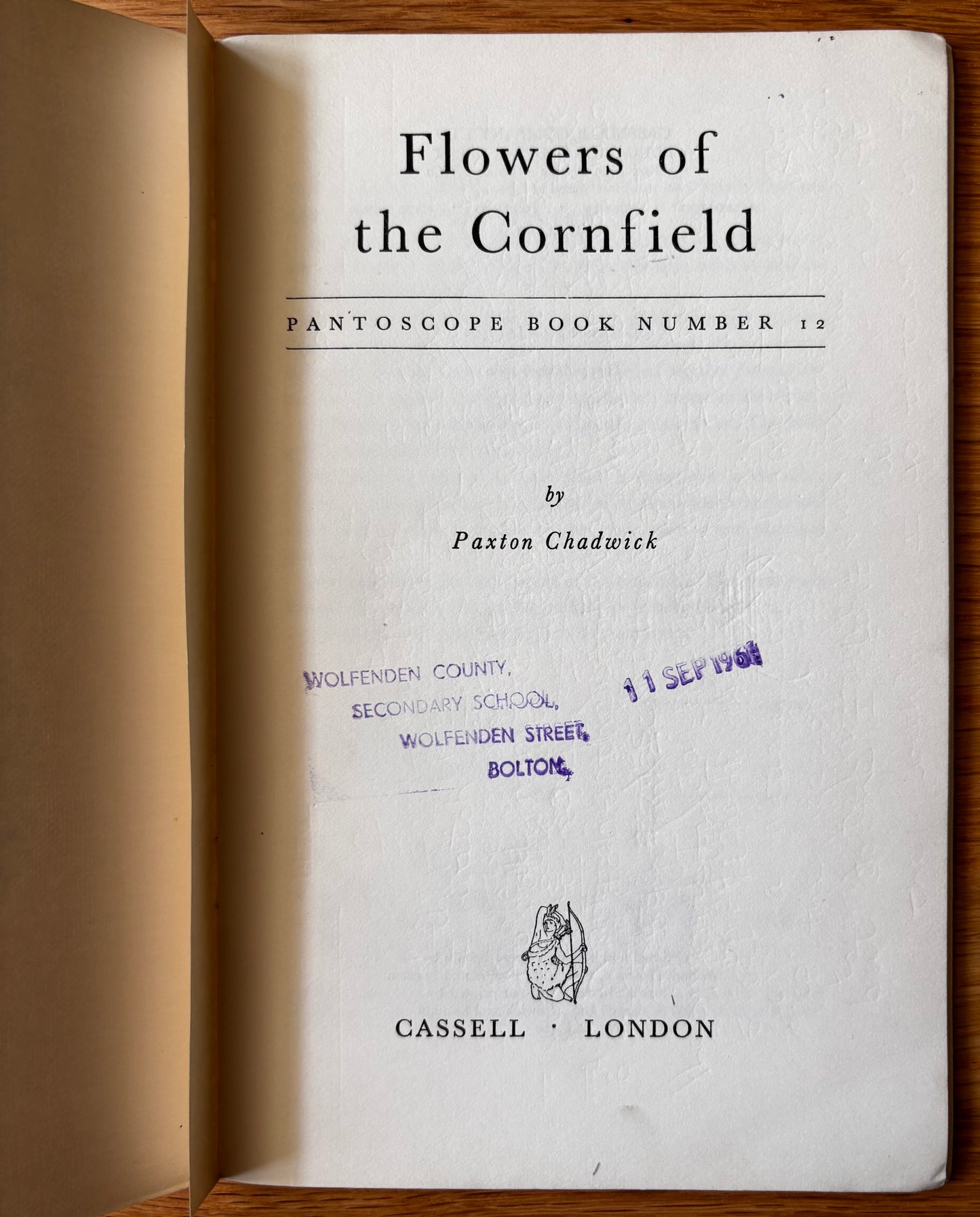 PANTOSCOPE BOOK Flowers Of The Cornfields PAXTON CHADWICK 1st Ed 1960 Cassell