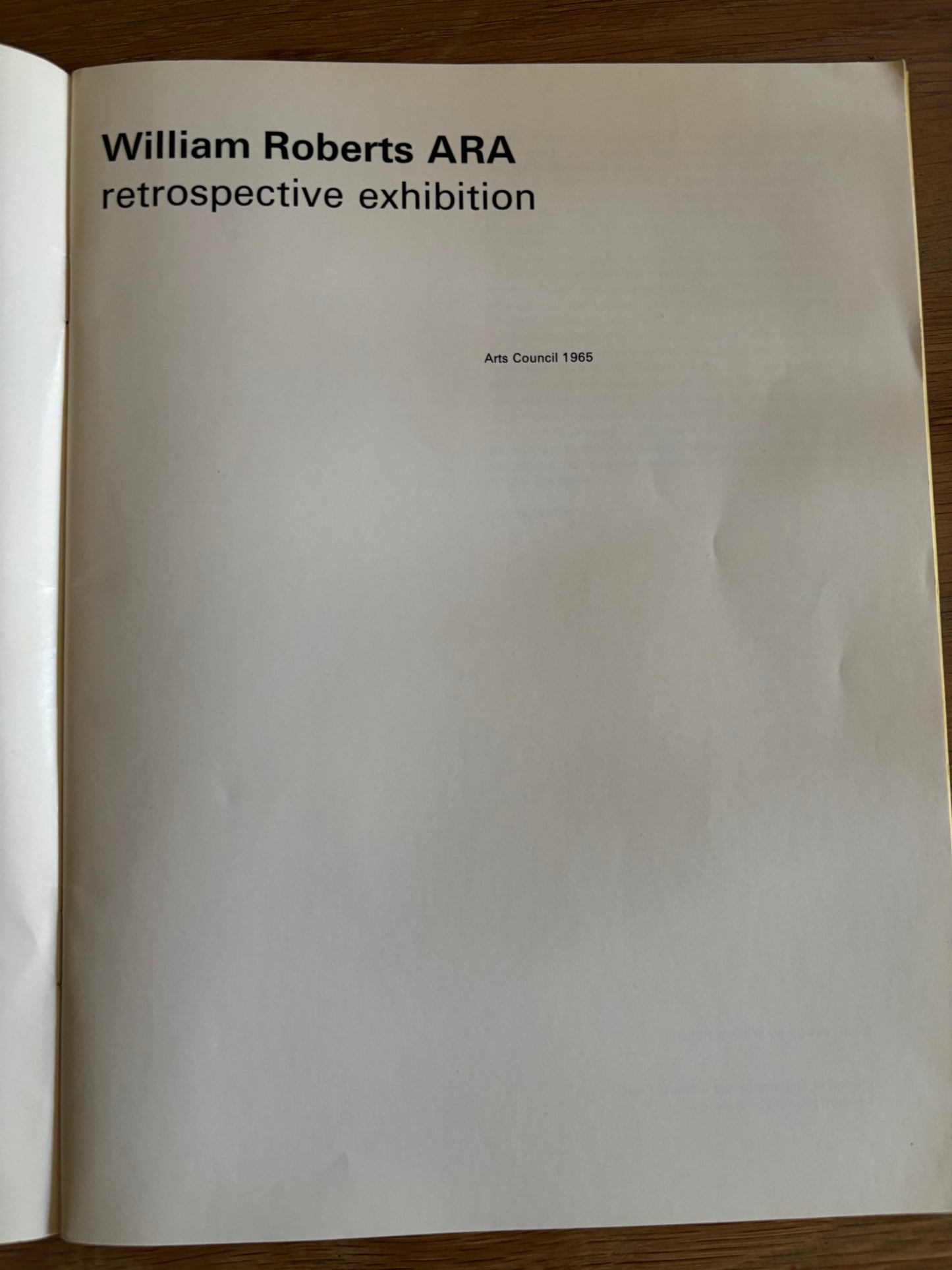 William Roberts RETROSPECTIVE EXHIBITION GUIDE Tate Gallery 1965 ART