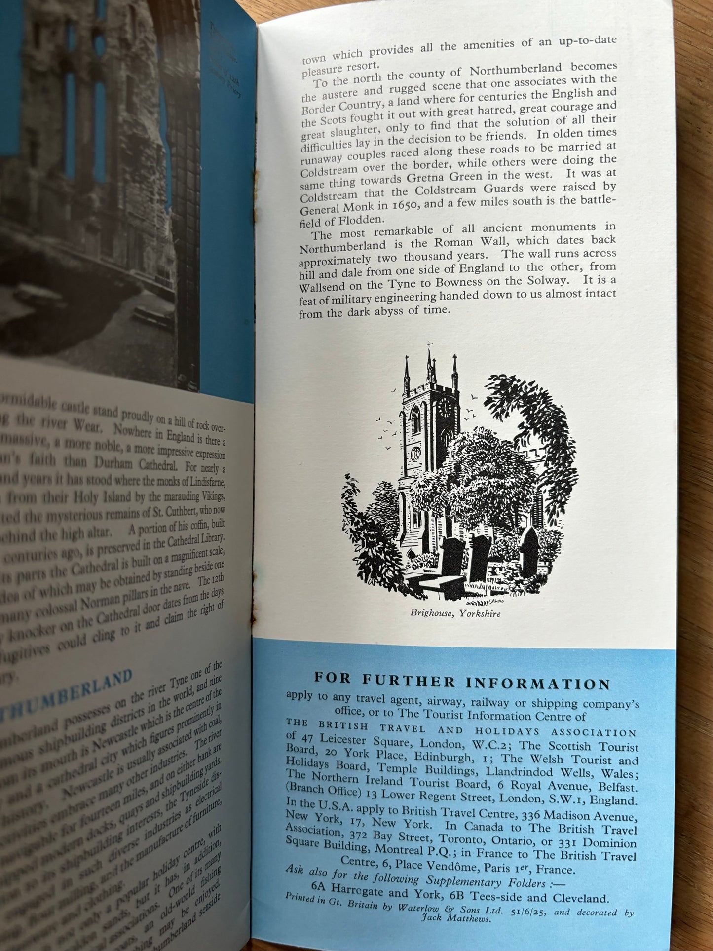 Jack Matthews ENGLAND THE NORTH EAST Come To Britain Booklet No 6 - transpontinebooks