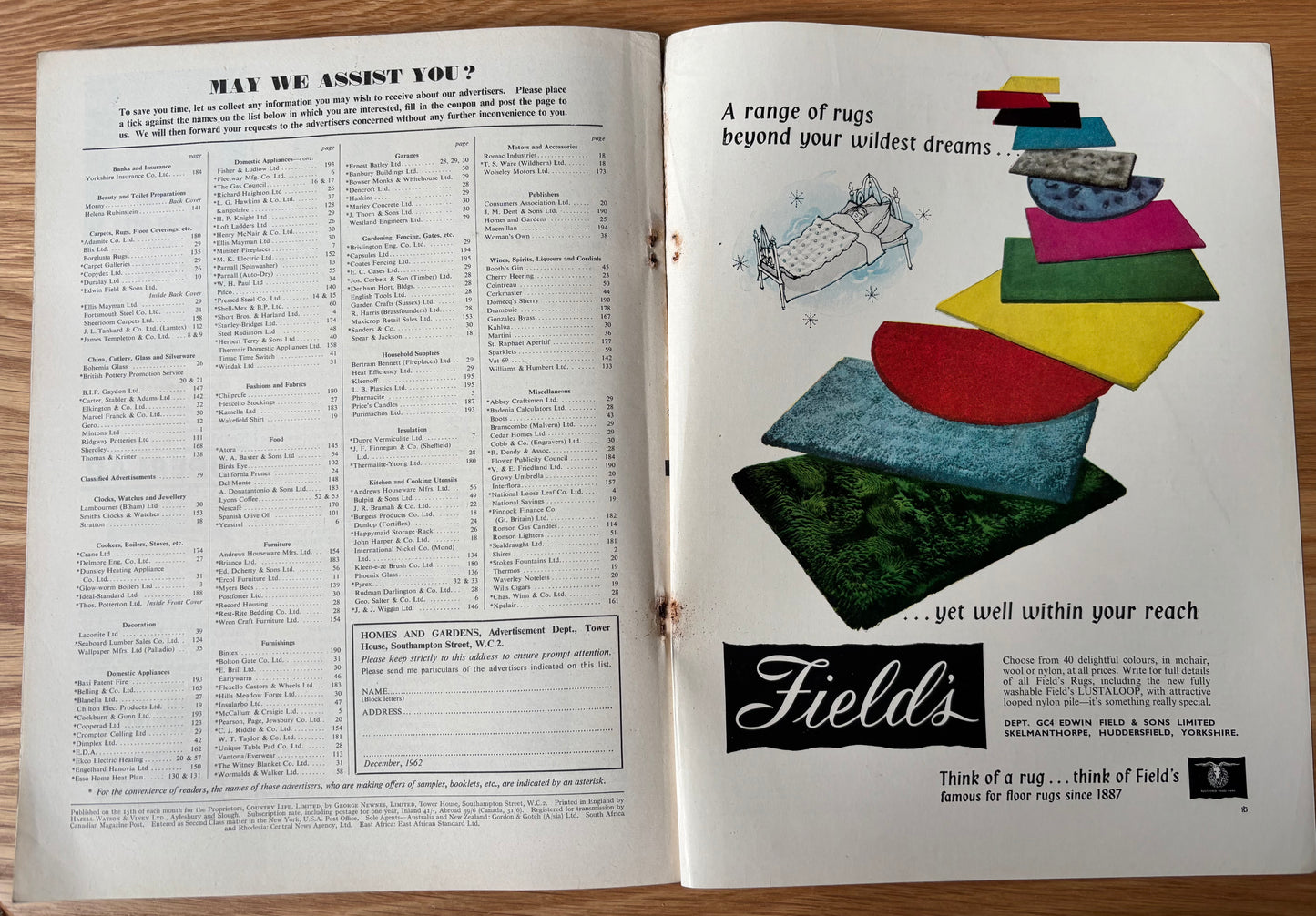 Val Biro HOMES AND GARDENS CHRISTMAS Magazine December 1962 ILLUSTRATED