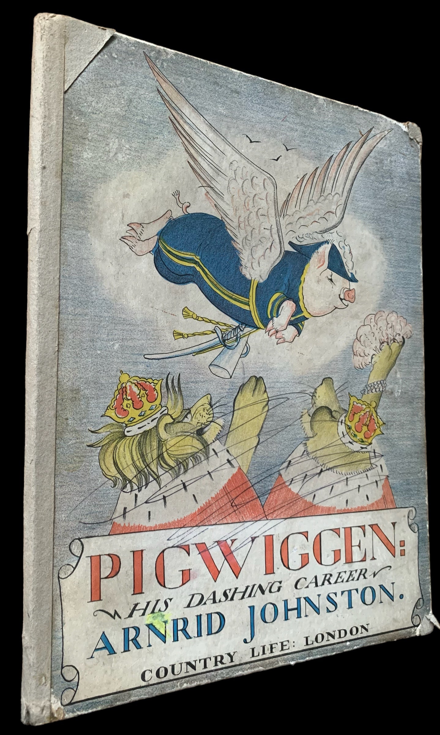 Arnrid Johnston PIGWIGGEN HIS DASHING CAREER 1938 1st Ed Country LIfe PIG STORY - transpontinebooks