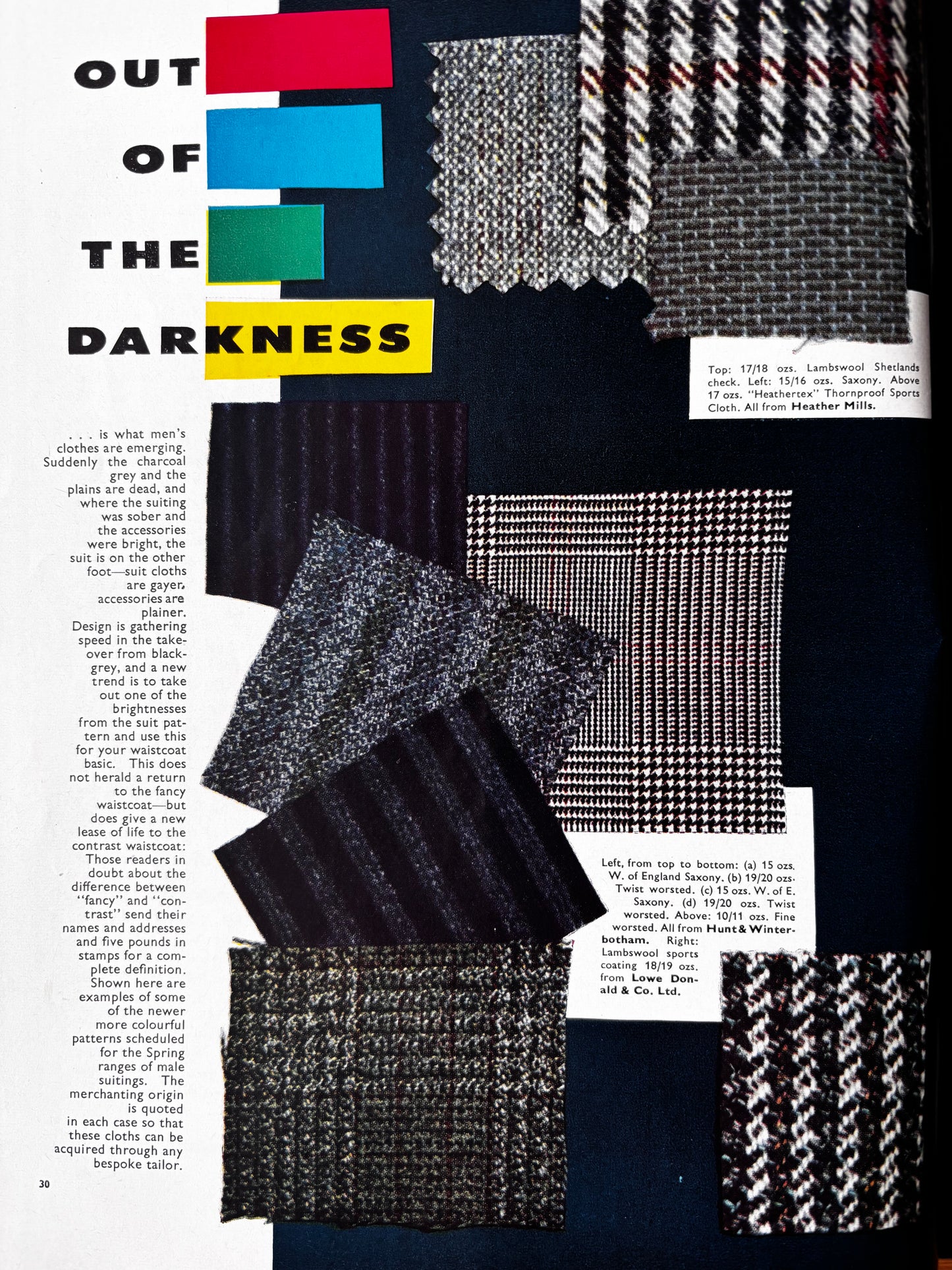 1950’s MAN ABOUT TOWN Magazine Spring 1959 Men’s Style Tailoring VINTAGE
