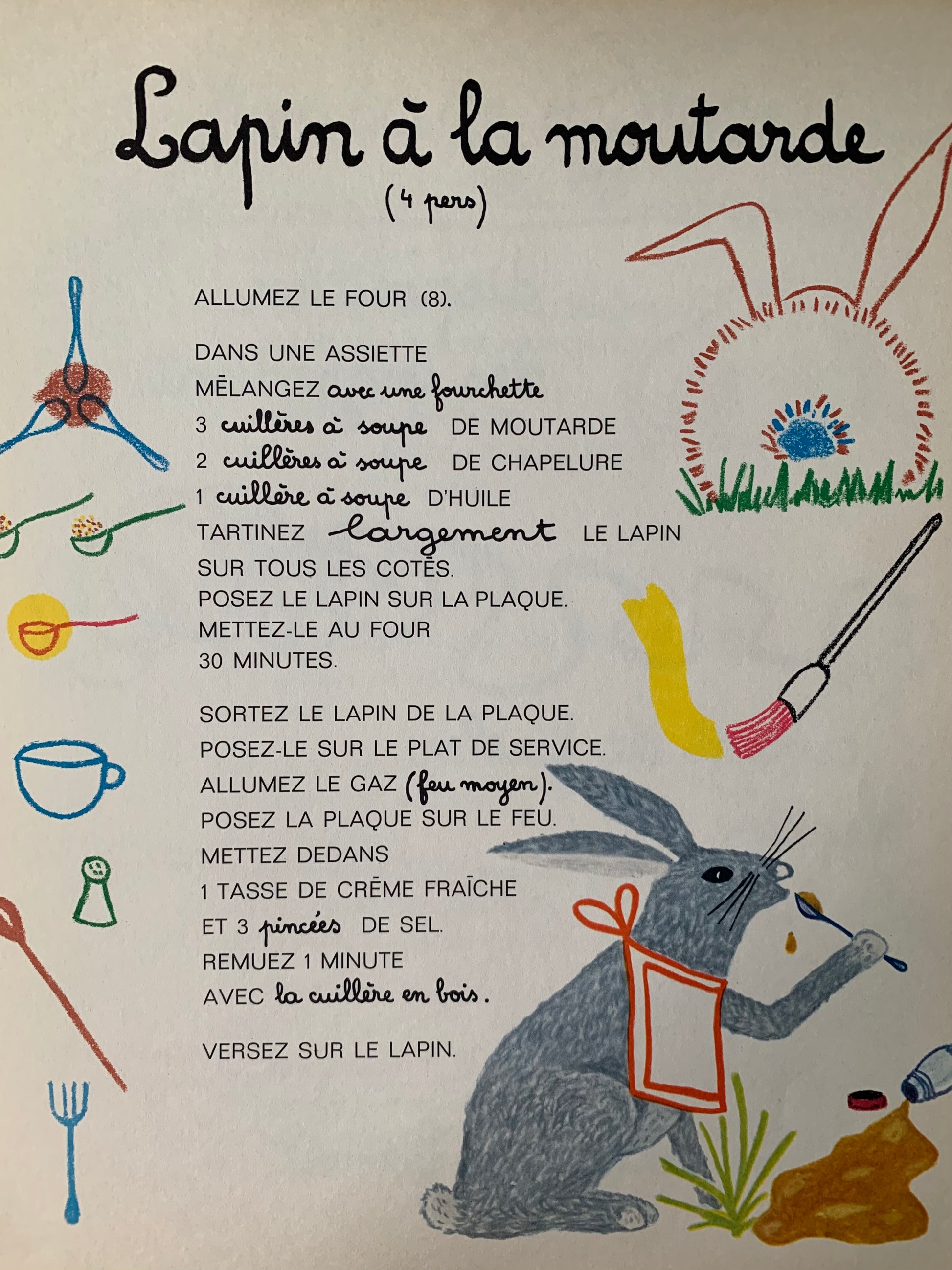 Michel Oliver LA CUISINE EST UN JEU D’ENFANTS Cookbook 1963 1st Ed PLON Jean Cocteau - transpontinebooks