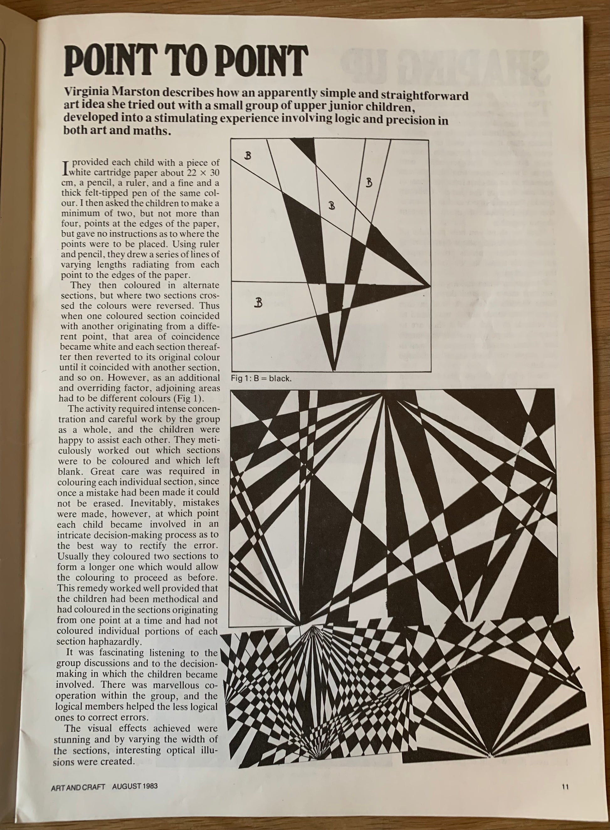 ART AND CRAFT EDUCATION MAGAZINE 1983 Shapes and Sizes - transpontinebooks