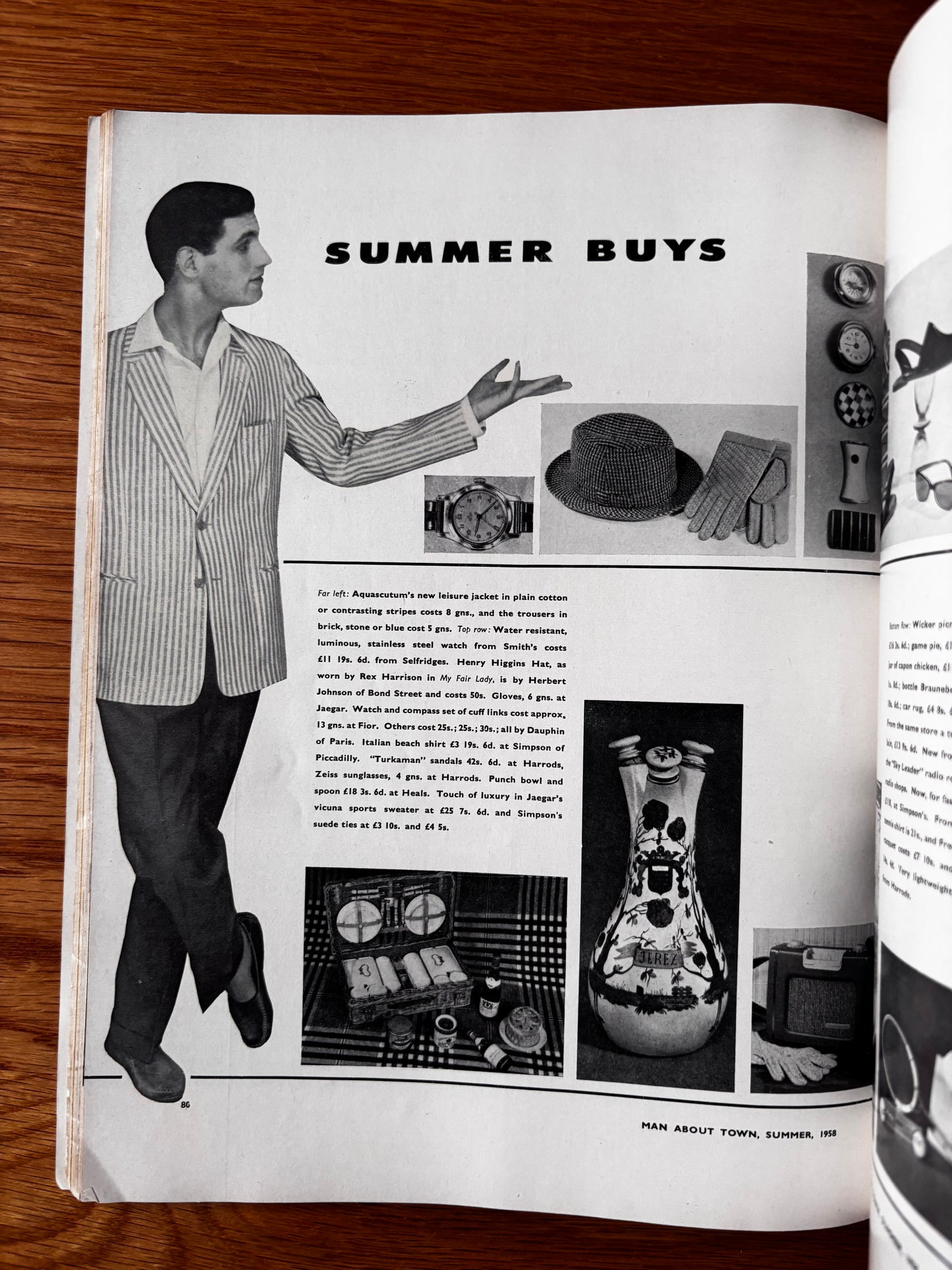 1950’s MAN ABOUT TOWN Magazine Summer 1958 Men’s Style Tailoring VINTAGE