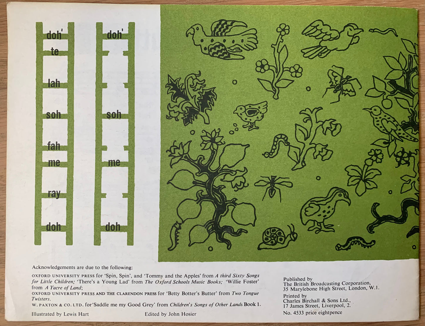 Lewis Hart TIME AND TUNE Spring Term 1962 BBC BROADCASTS TO SCHOOLS - transpontinebooks