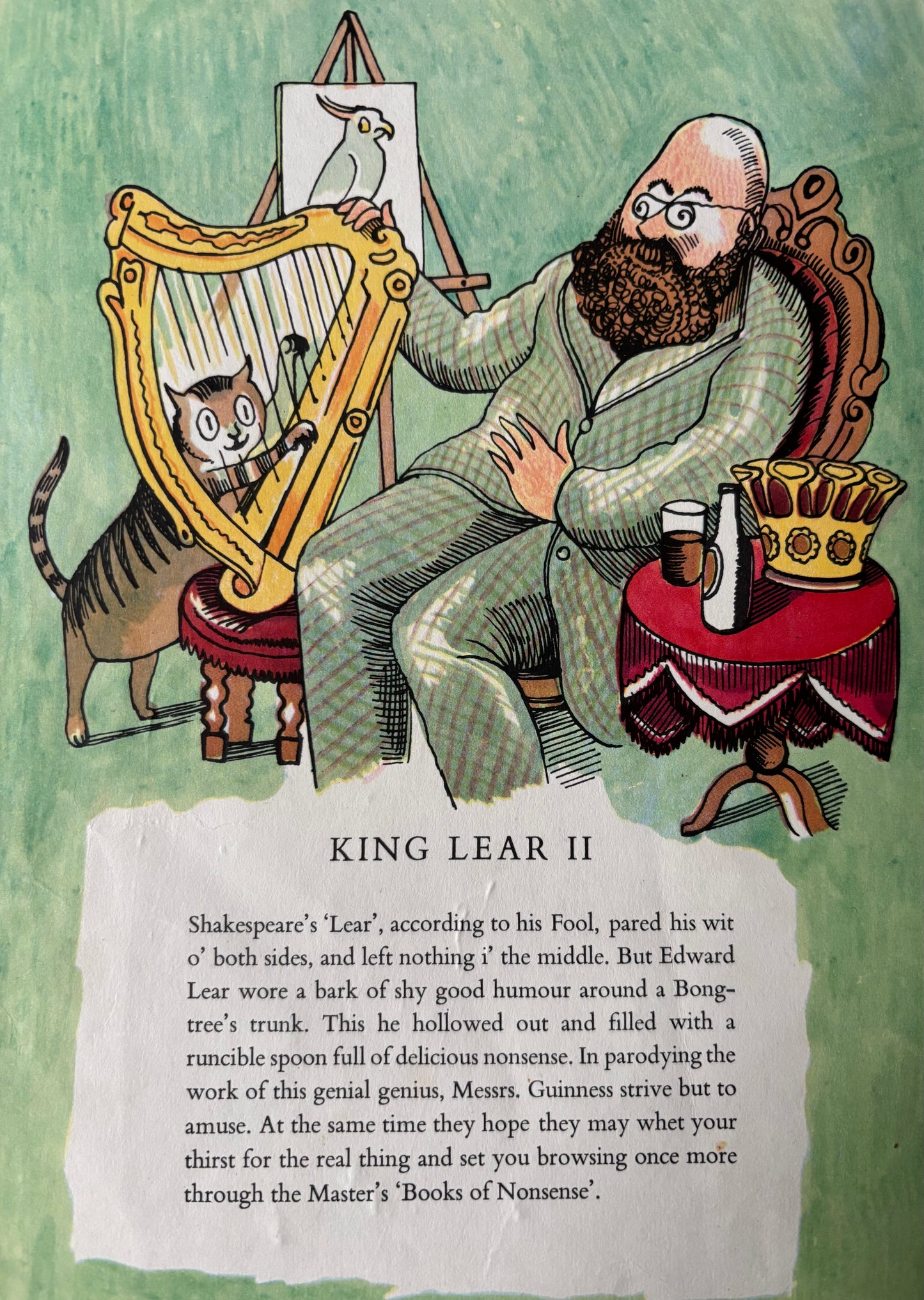 John Nash HAPPY NEW LEAR Guinness Booklet 1957 ILLUSTRATED Verses Edward