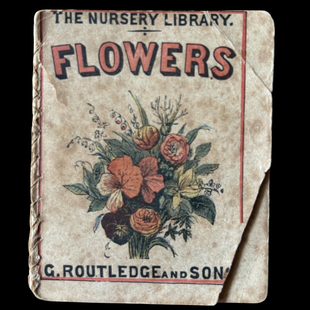 MINIATURE VICTORIAN Nursery Library Flowers BOOK George Routledge