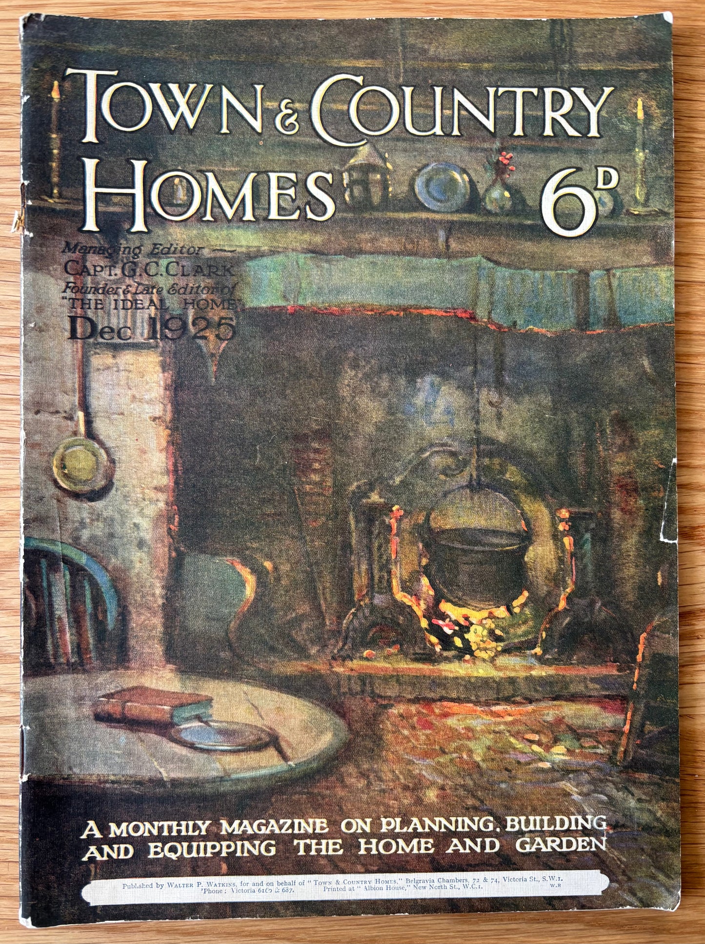 1920’s TOWN AND COUNTRY HOMES Magazine December 1925 Illustrated ADVERTS