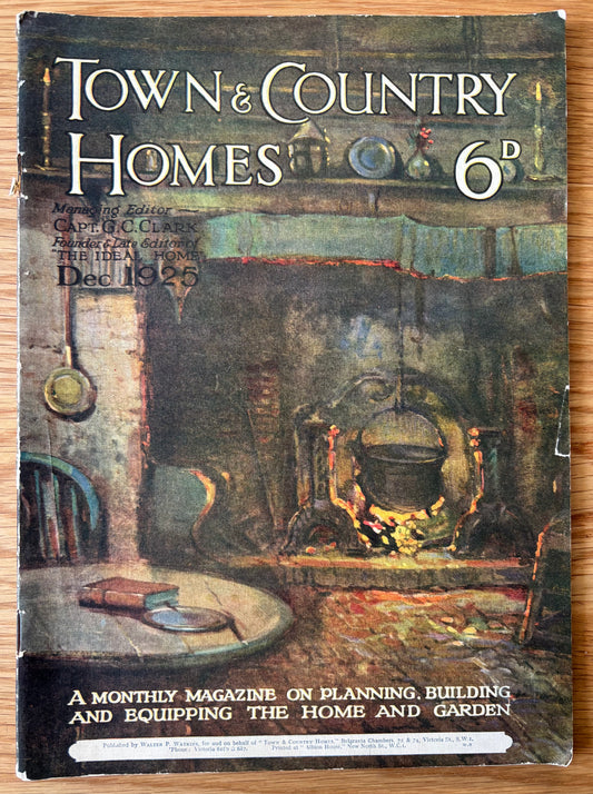 1920’s TOWN AND COUNTRY HOMES Magazine December 1925 Illustrated ADVERTS