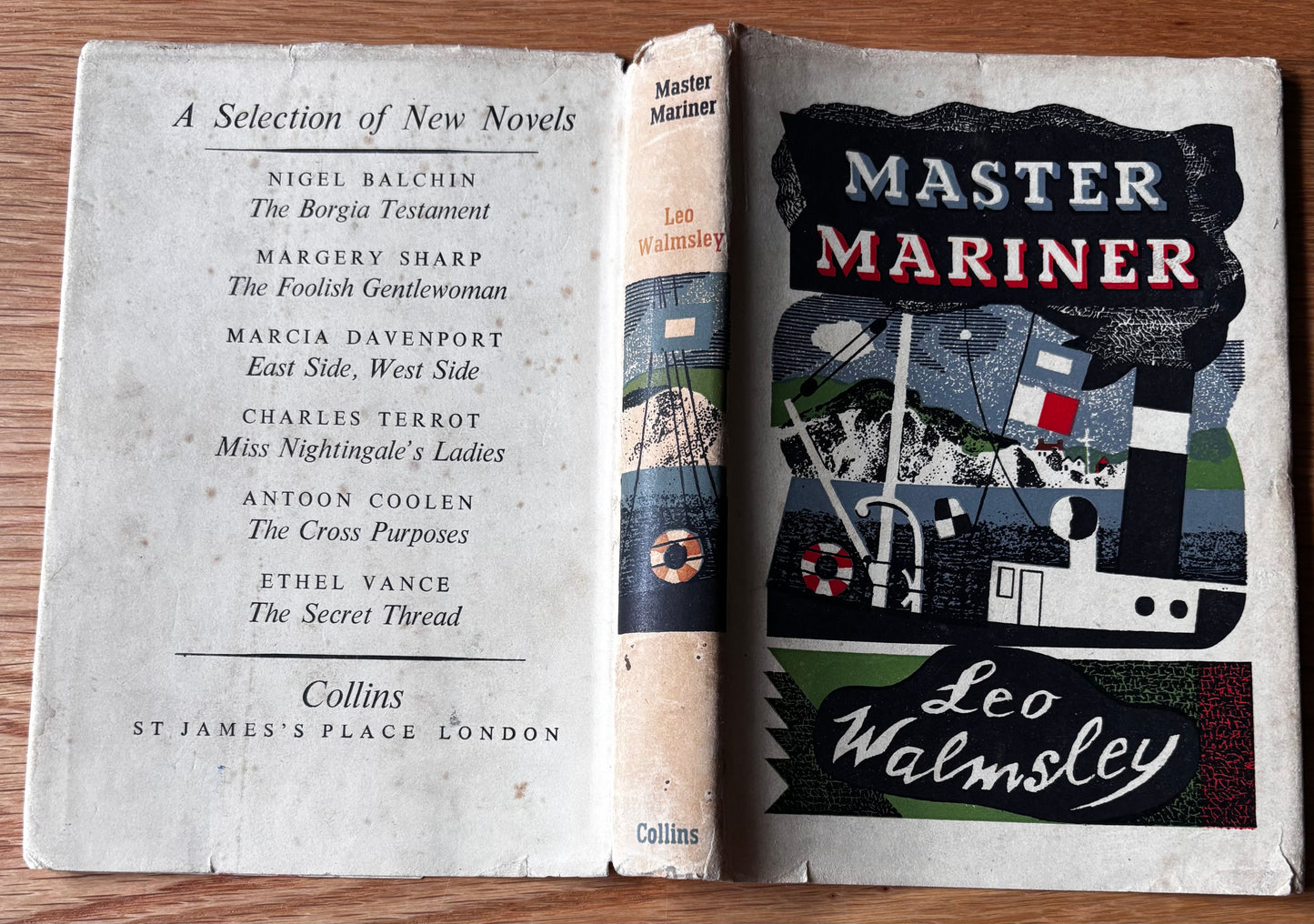 Kenneth Rowntree MASTER MARINER Leo Walmsley 1st Ed DJ 1948 Collins