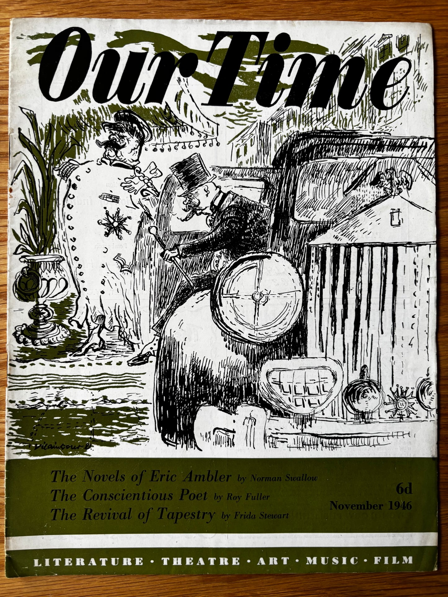 Vilaincourt OUR TIME Magazine November 1946 ERIC AMBLER Revival Of Tapestry France