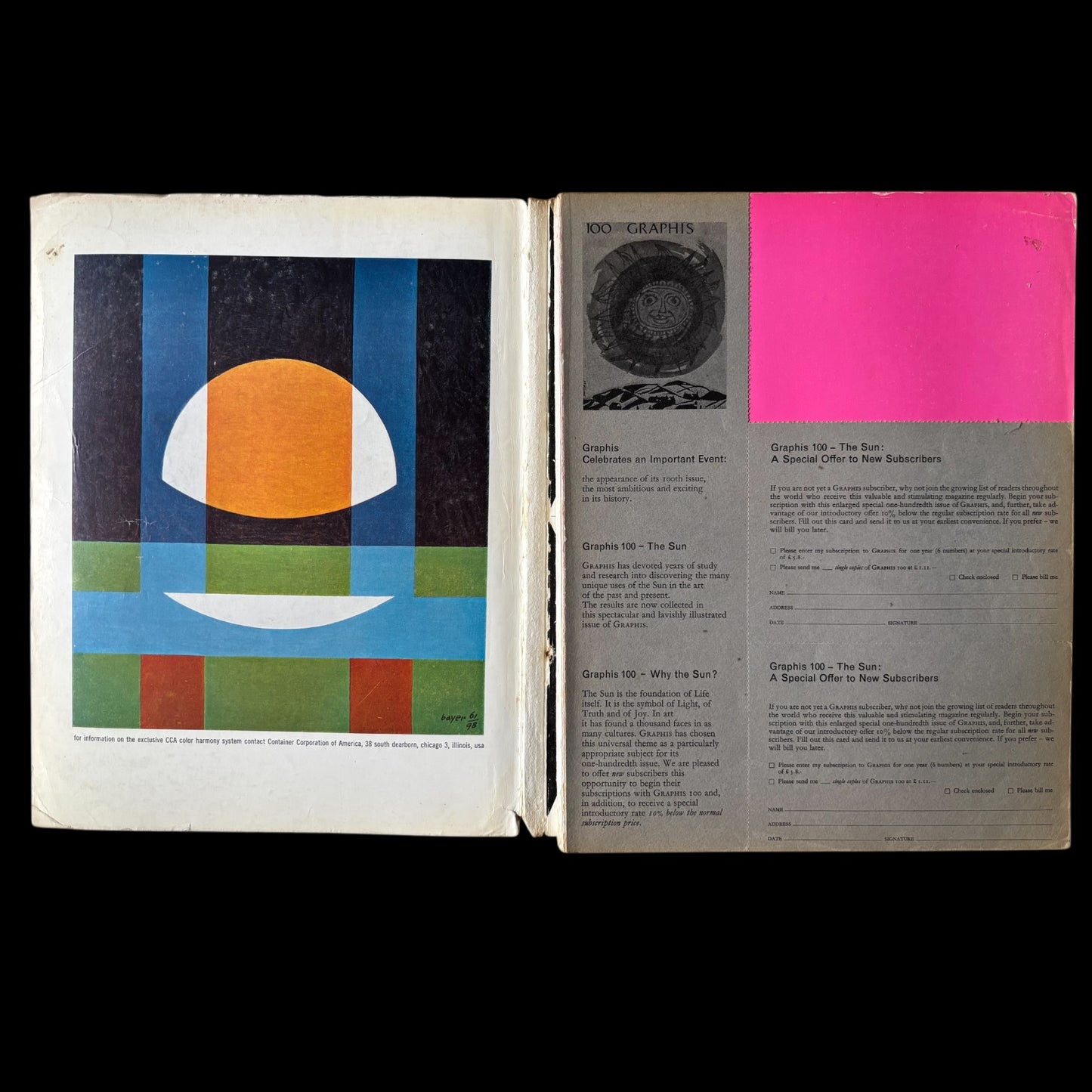 Antonio Frasconi GRAPHIS No 100 1962 MAGAZINE SUN Robert Sullivan