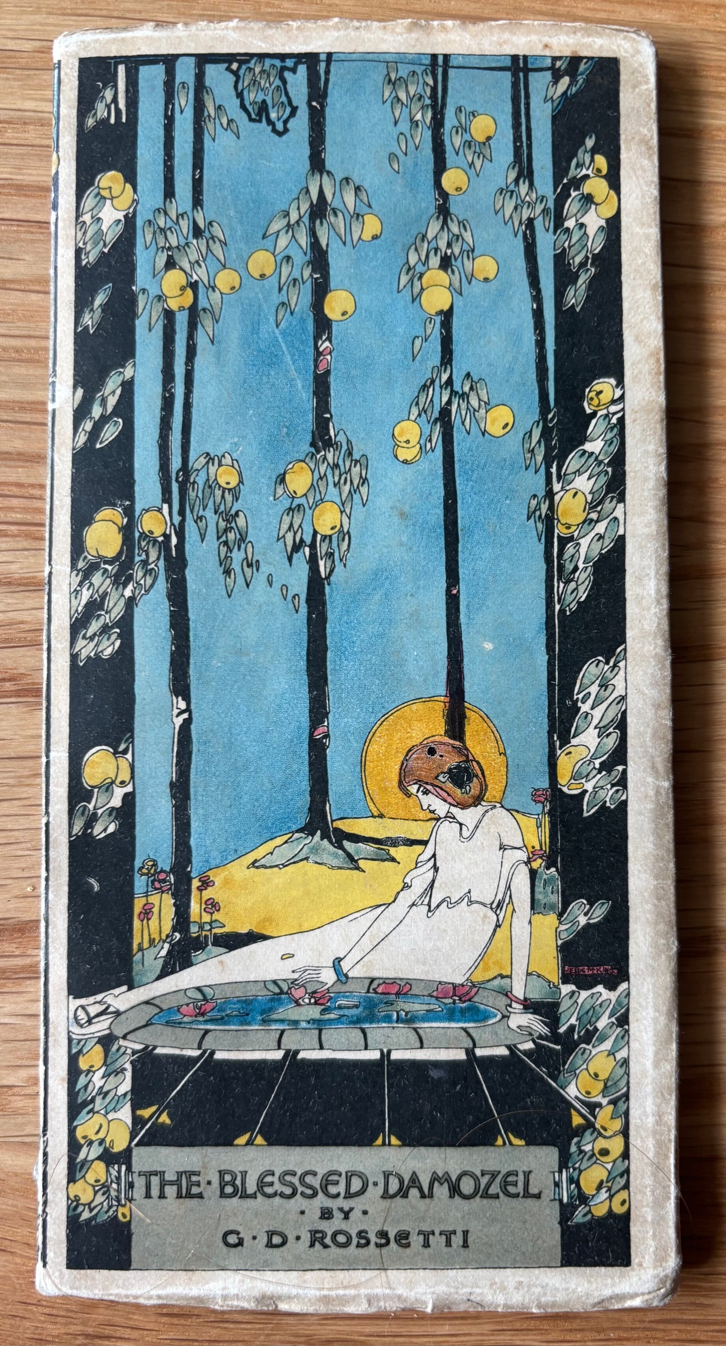Jessie M King THE BLESSED DAMOZEL Foulis ROSSETTI POETRY Paul Woodroffe Poem