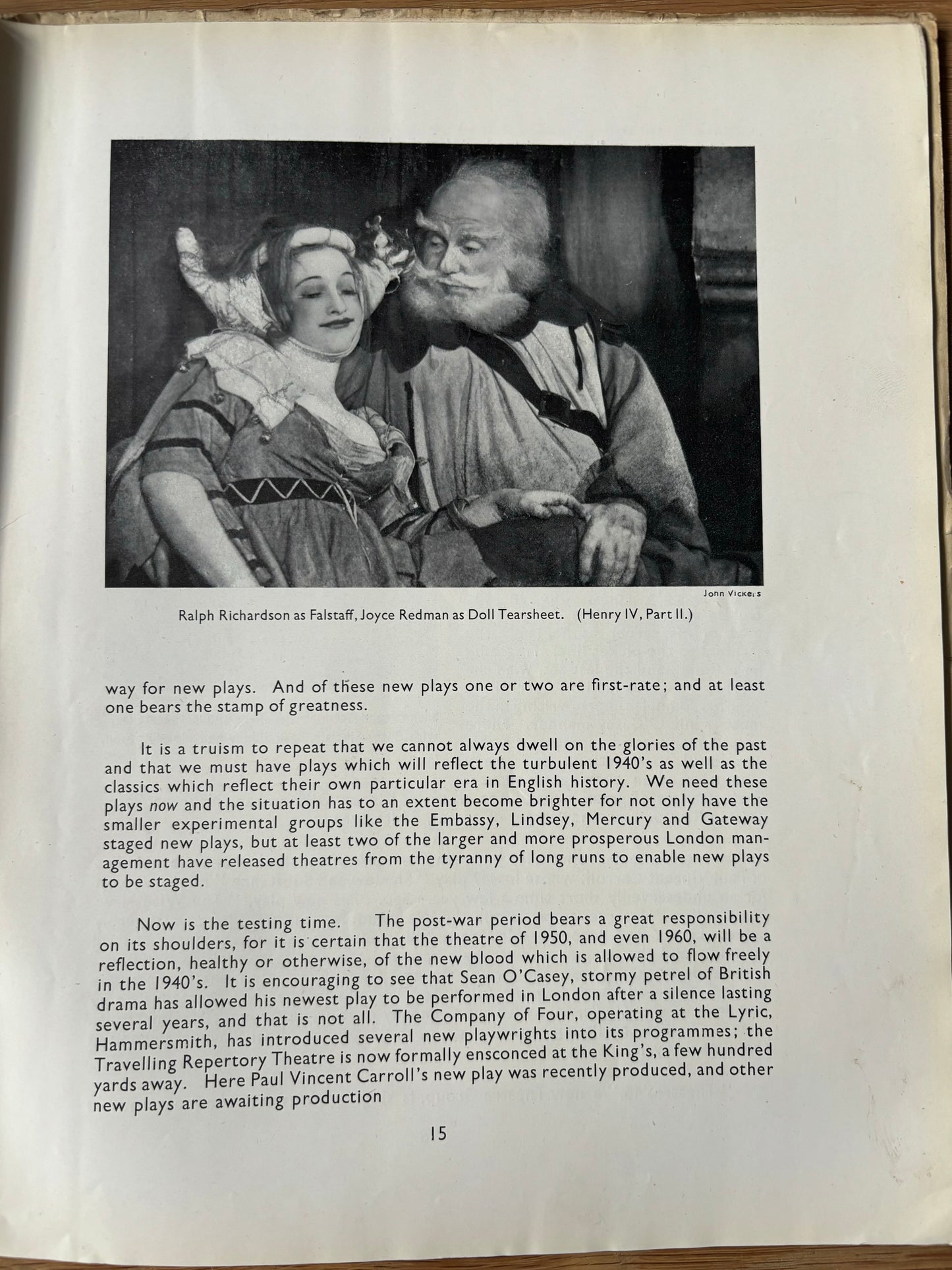 Irene Coultous THEATRE Magazine 1946 TOY THEATRE POLLOCK'S Bradford Civic Playhouse