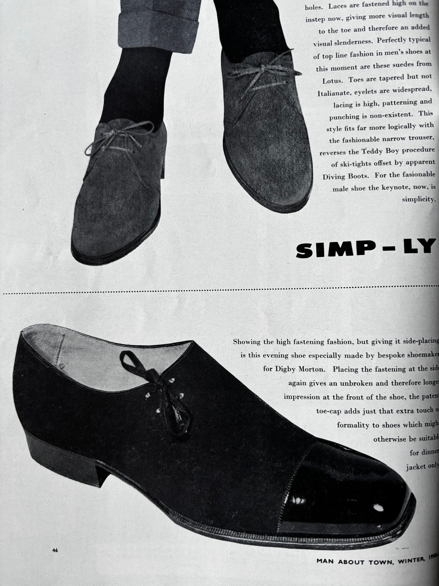 1950’s MAN ABOUT TOWN Magazine Winter 1958 Men’s Style Tailoring VINTAGE