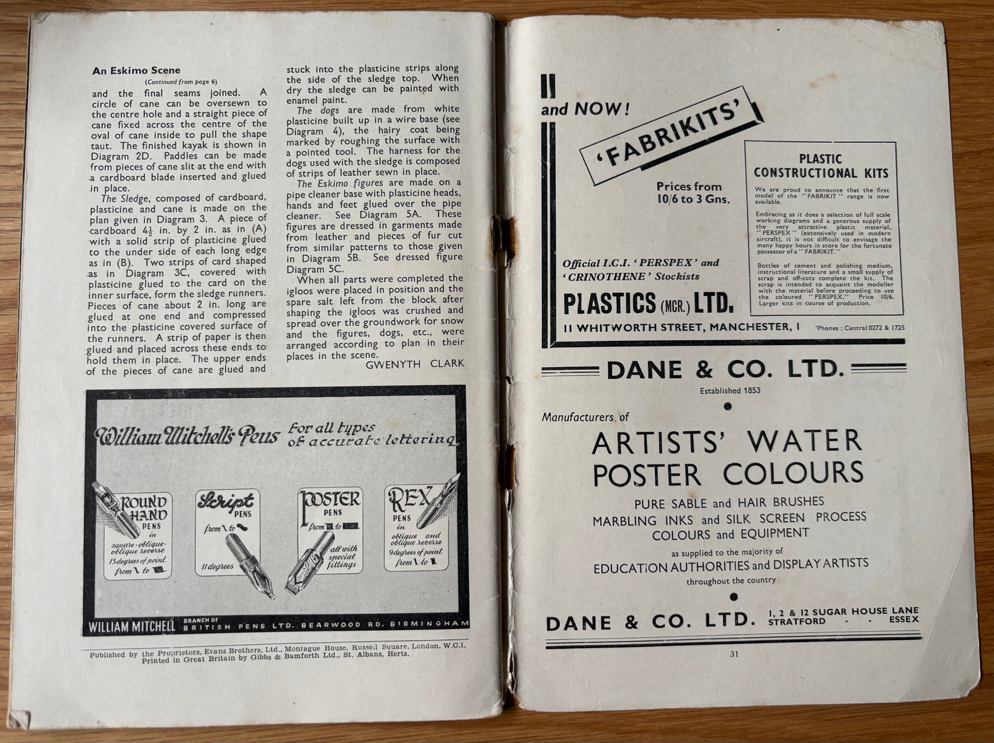 1949 ART AND CRAFT MAGAZINE No 5 CHILD EDUCATION Activities Cut Paper