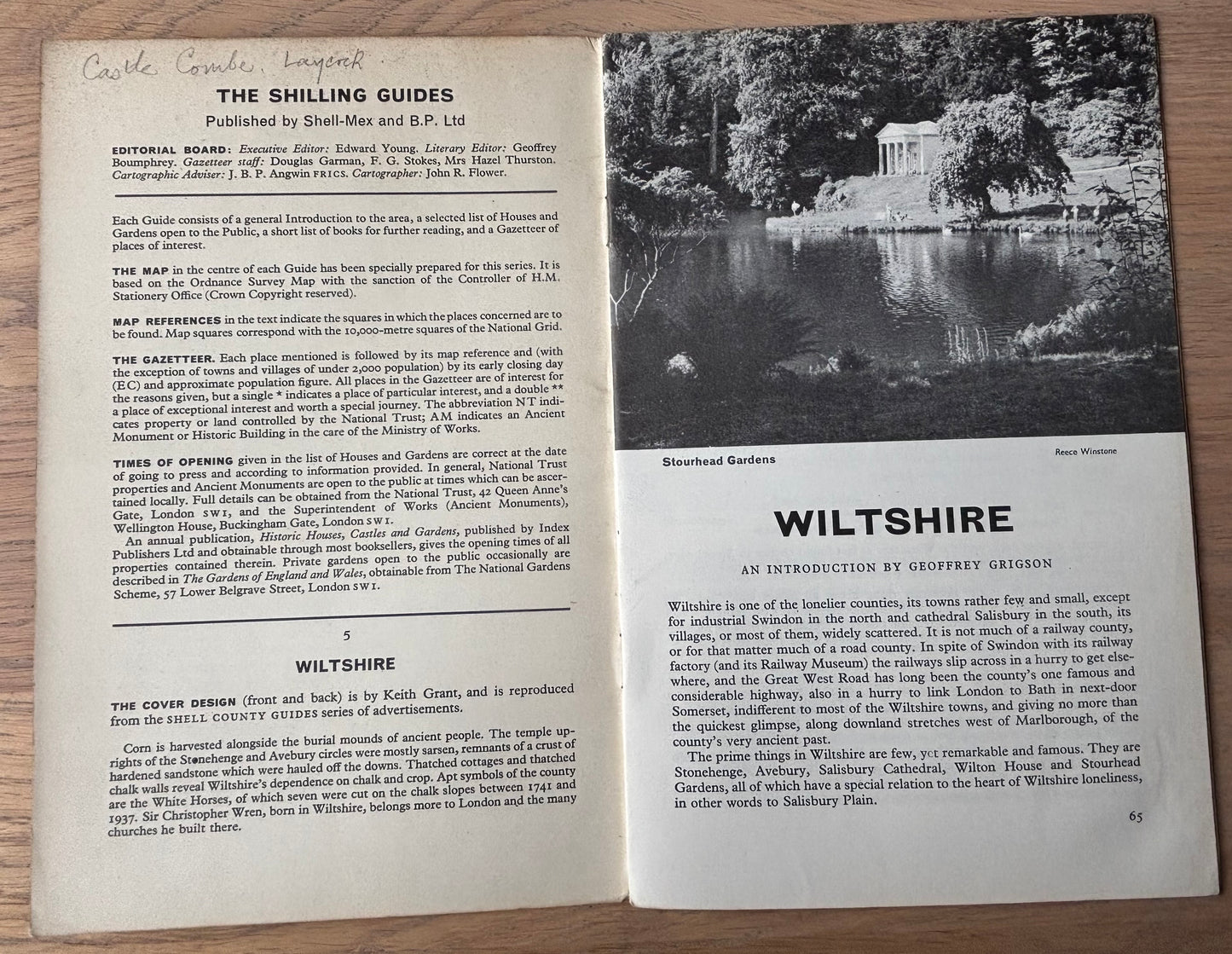 Keith Grant WILTSHIRE SHELL SHILLING GUIDE 1963 Illustrated Stonehenge