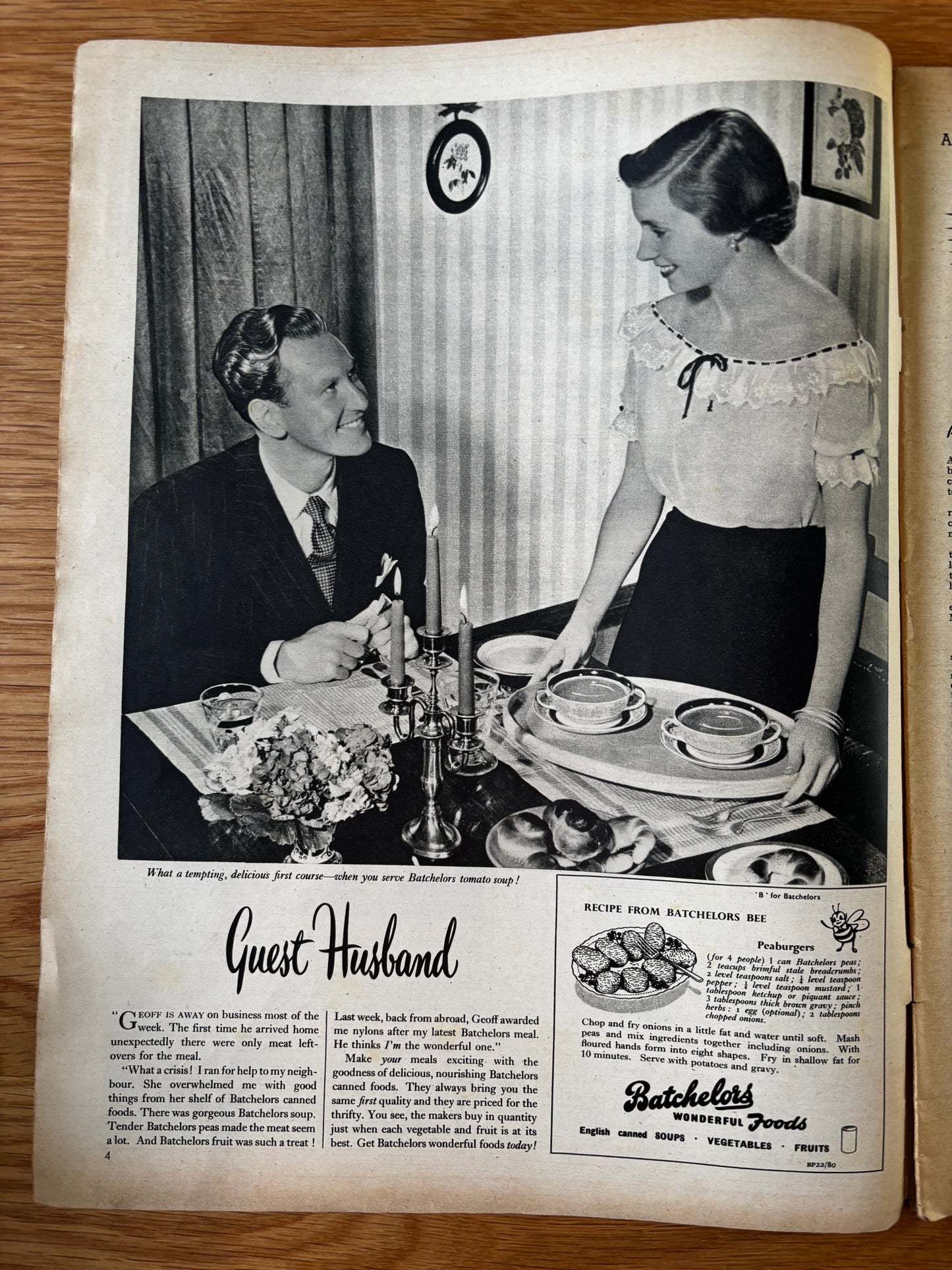 Mary Fedden WOMAN MAGAZINE April 6 1950 1950’s style VINTAGE ART Bruce Angrave