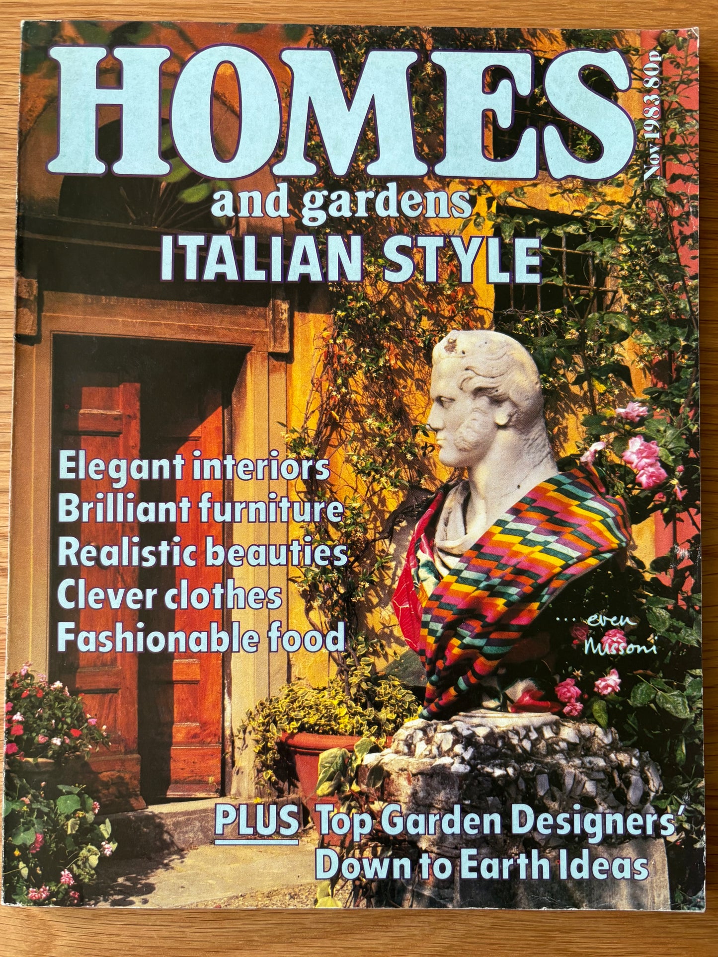 HOMES AND GARDENS Magazine November 1983 ITALY Ian Beck Glynn Boyd Harte