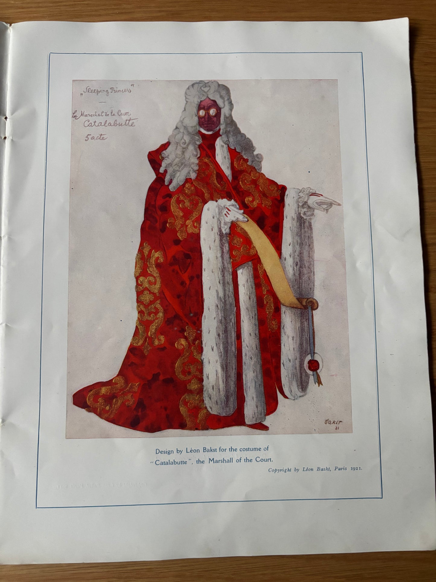 1920's LEON BAKST SLEEPING BEAUTY Ballet Programme 1921 ALHAMBRA THEATRE BEAUTY London