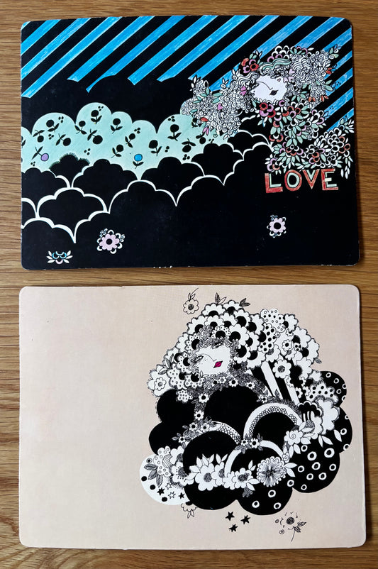 2 x CELIA BIRTWELL GALLERY FIVE Large Postcards VINTAGE