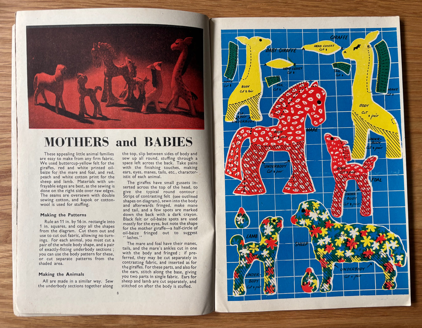 1950 ART AND CRAFT MAGAZINE Fabric Toys CHILD EDUCATION Wedge Shoes