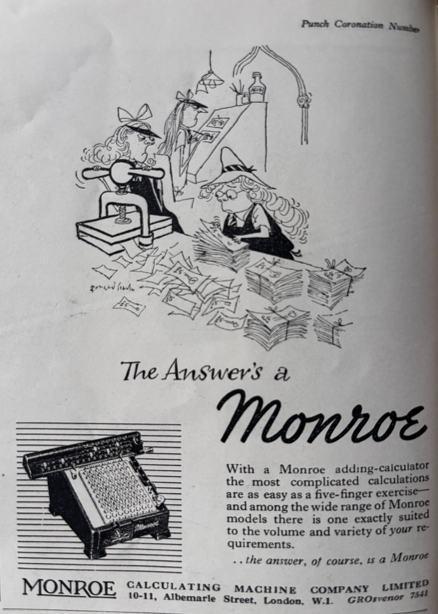 Fougasse PUNCH MAGAZINE Coronation Number June 1953 Ronald Searle