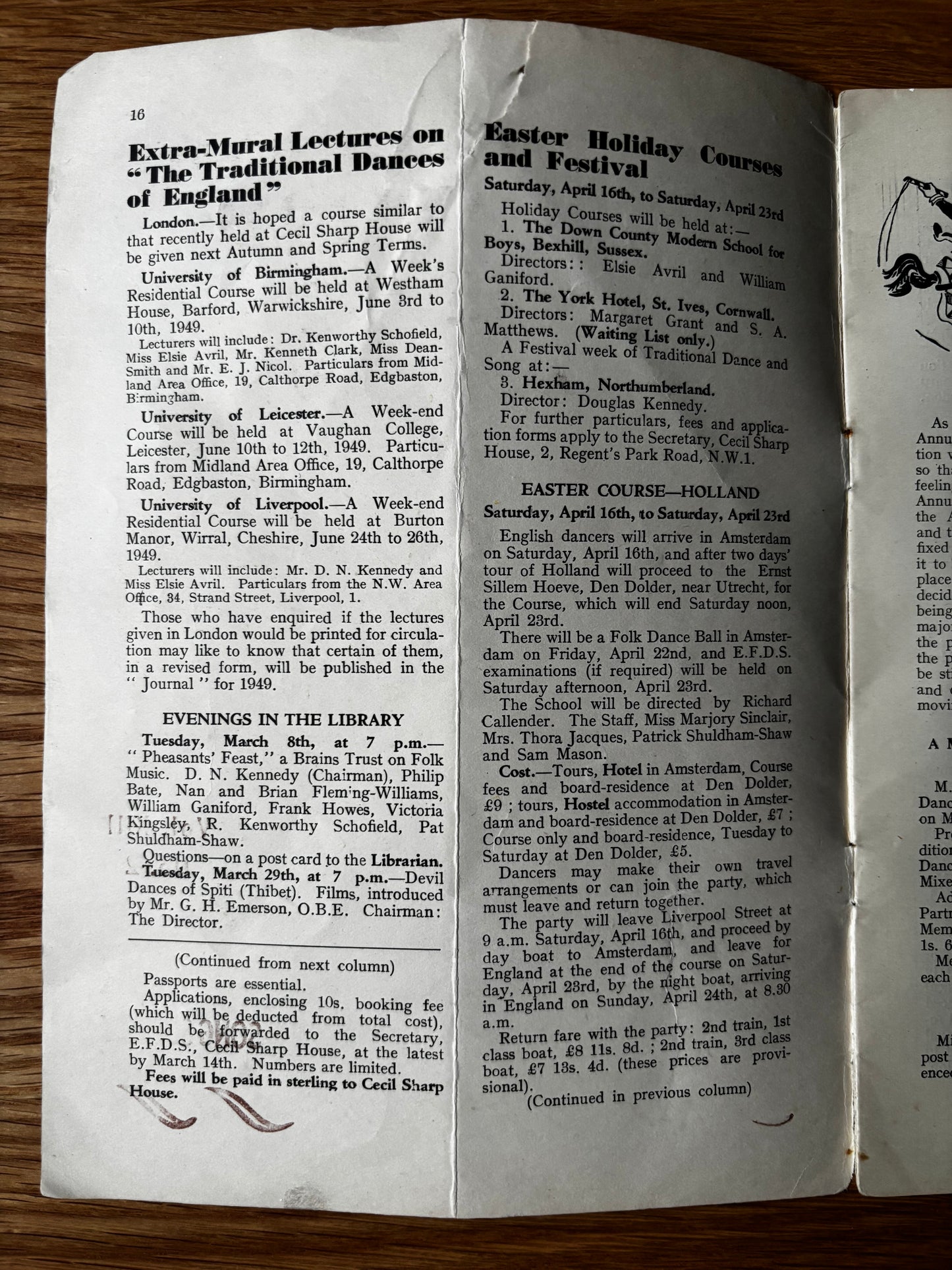 ENGLISH FOLK DANCE & SONG March 1949 Dancing Society MAGAZINE Hobby Horse