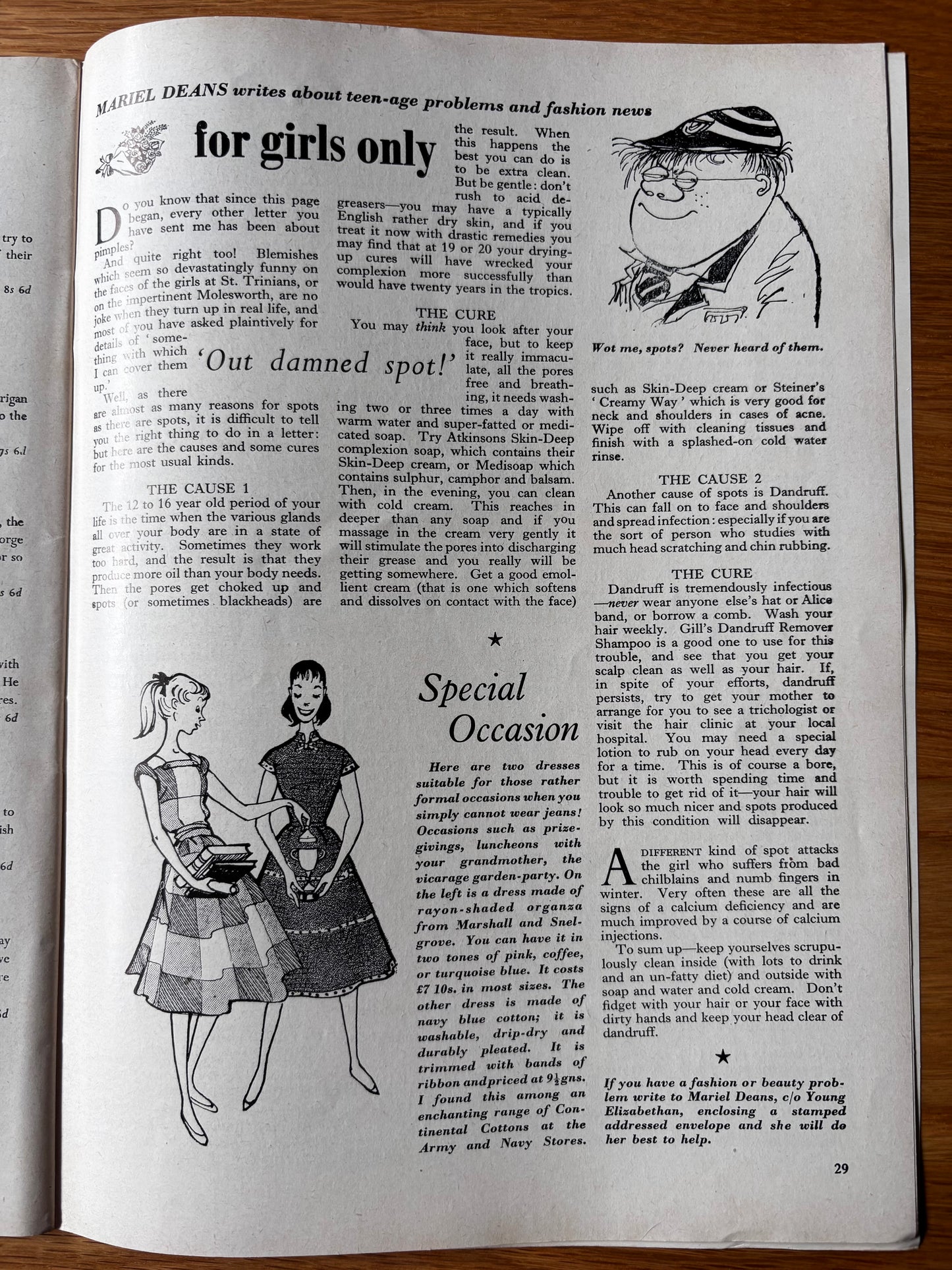 Ronald Searle YOUNG ELIZABETHAN Magazine June 1957 Picasso Molesworth