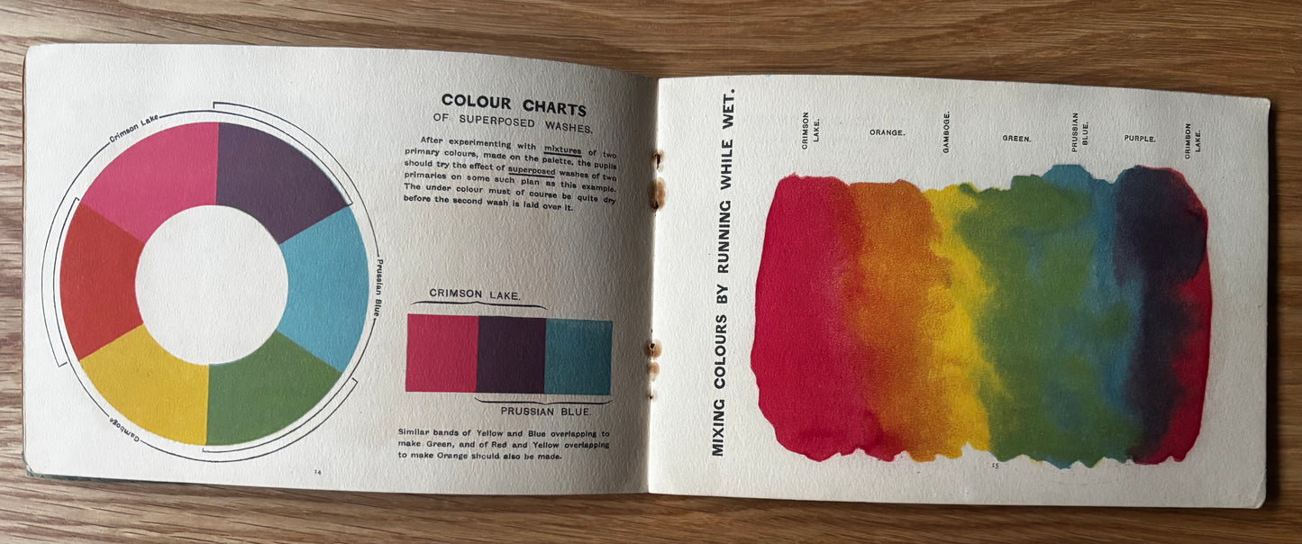 COLOUR MIXING BOOKLET Reeves and Sons 1917 3rd Ed WATERCOLOURS Dalston
