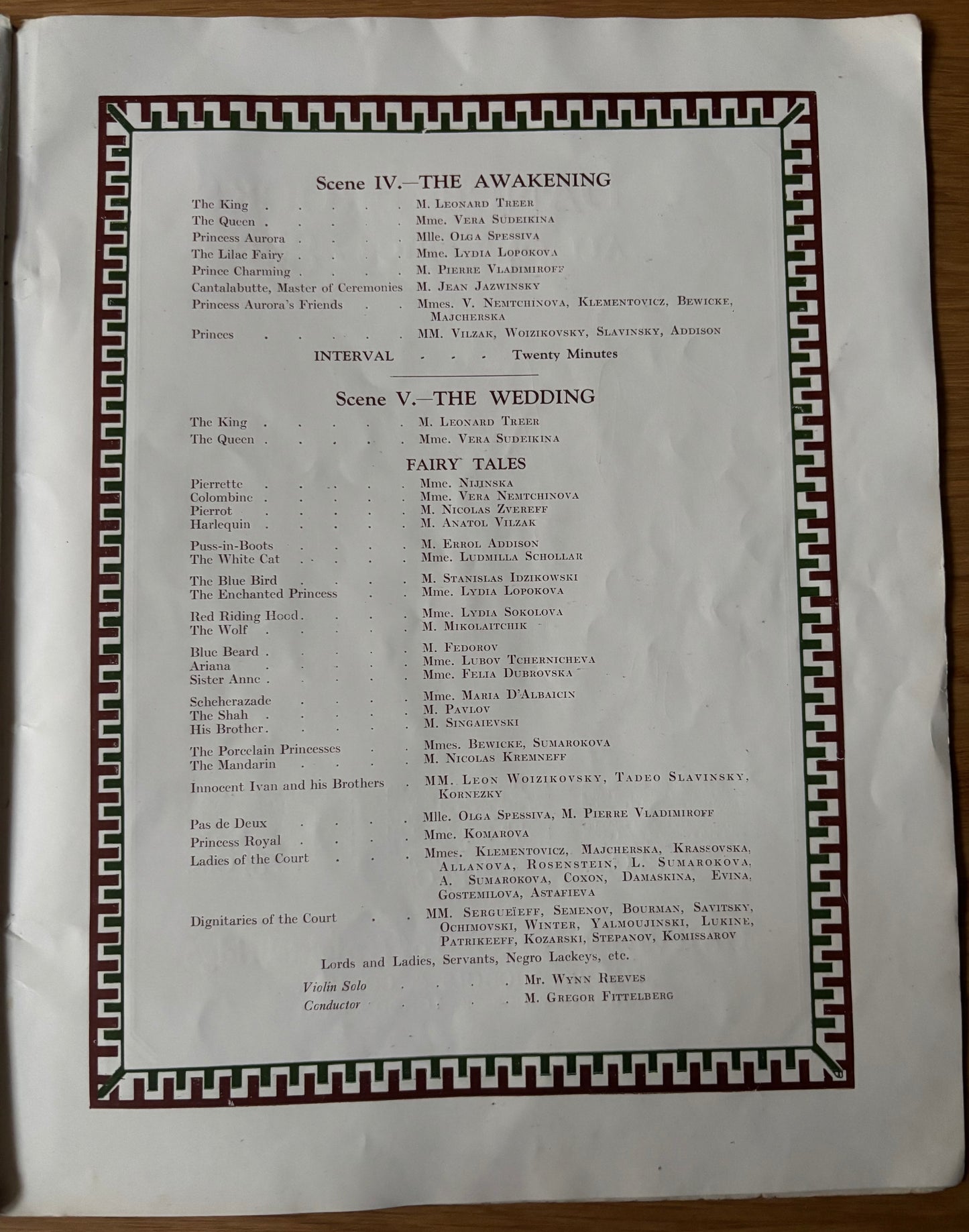 1920's LEON BAKST SLEEPING BEAUTY Ballet Programme 1921 ALHAMBRA THEATRE BEAUTY London