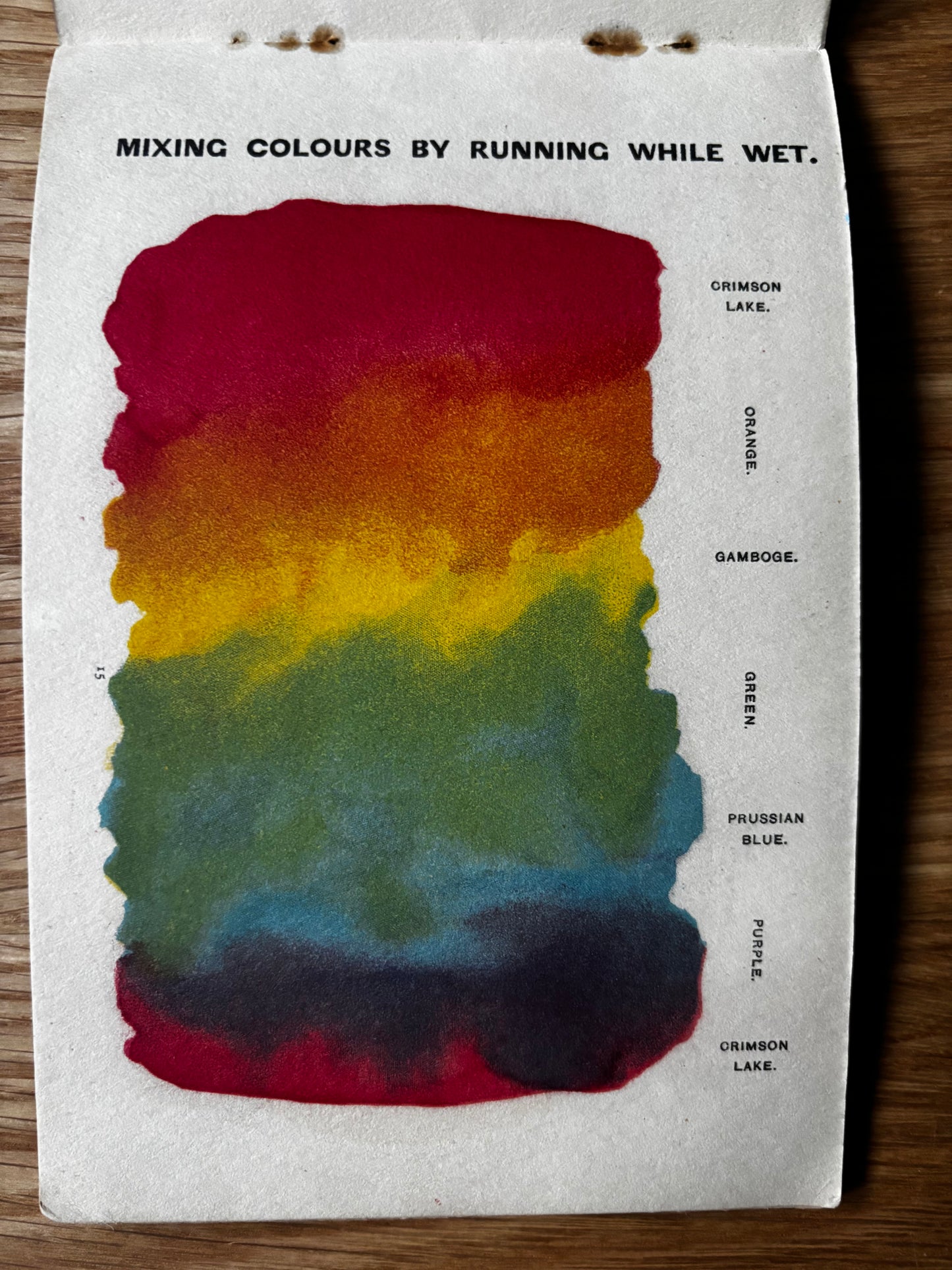 COLOUR MIXING BOOKLET Reeves and Sons 1917 3rd Ed WATERCOLOURS Dalston