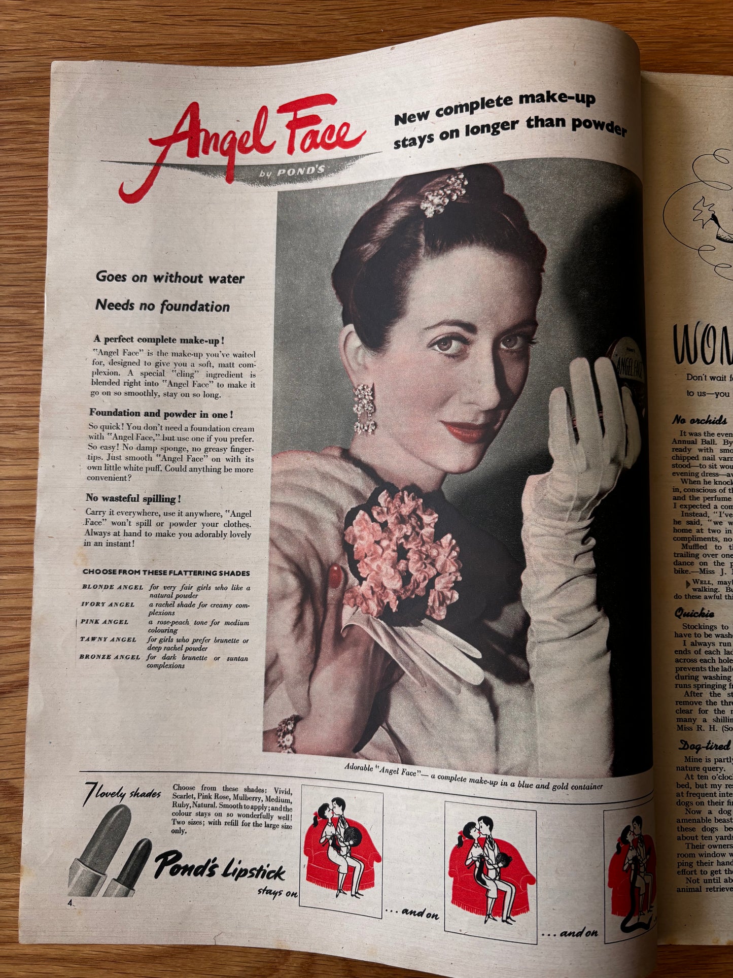 Mary Fedden WOMAN MAGAZINE April 28 1951 1950’s style VINTAGE ART