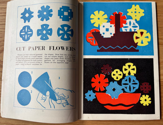 1950 ART AND CRAFT MAGAZINE July CHILD EDUCATION Activities Cut Paper