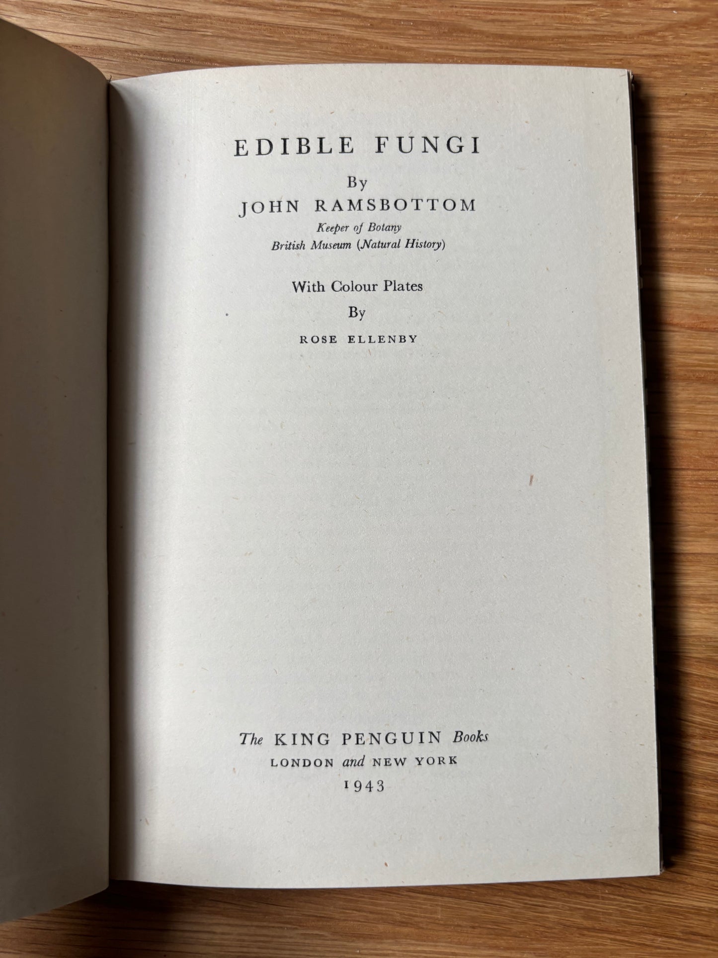 EDIBLE FUNGI King Penguin Rose Ellenby KING PENGUIN Illustrated Mushrooms