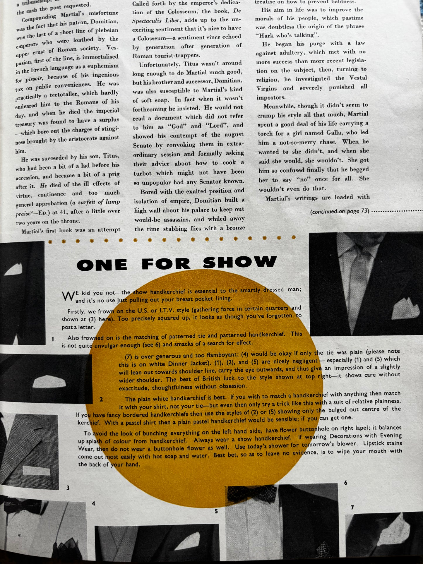 1950’s MAN ABOUT TOWN Magazine Winter 1957 Men’s Style Tailoring VINTAGE